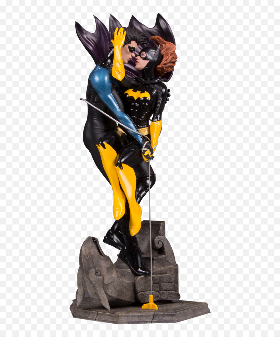 Dc Designer Series Nightwing Batgirl - Nightwing And Batgirl Statue Emoji,Nightwing Png