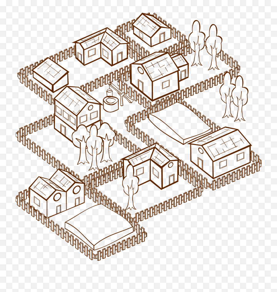 Map Clipart Town - Village Symbol On Map Transparent Village Top View Drawing Emoji,Map Clipart