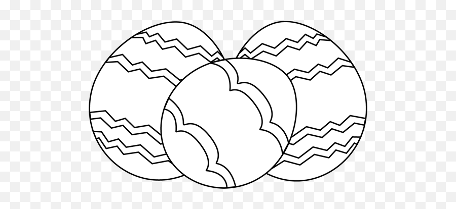 Three Black And White Easter Eggs Clip Art - Three Black And Easter Eggs Clip Art Outline Emoji,Easter Egg Clipart
