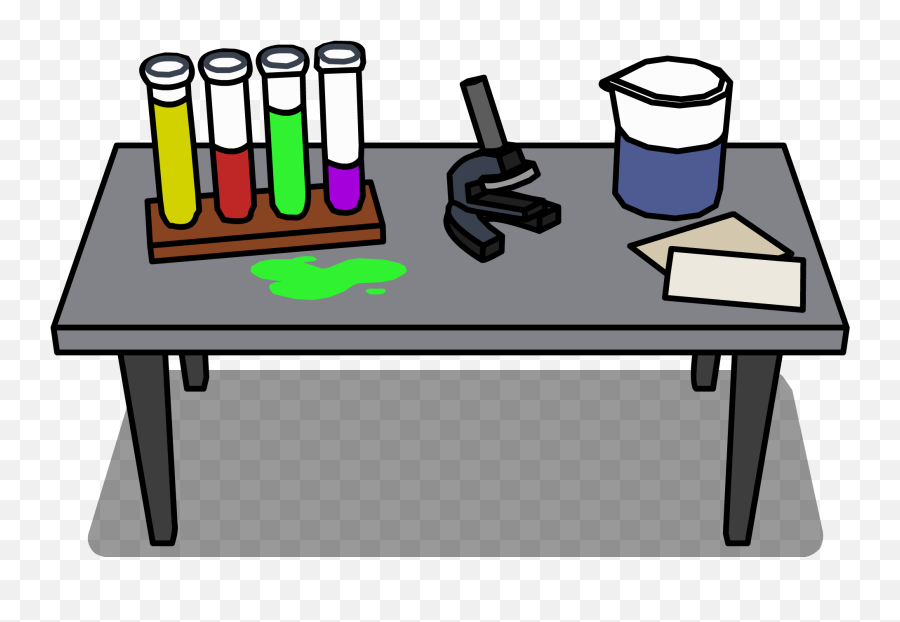 Laboratory Desk Sprite 001 - Lab Table Clipart Transparent Clean Science Lab Table Clipart Emoji,Desk Transparent Background