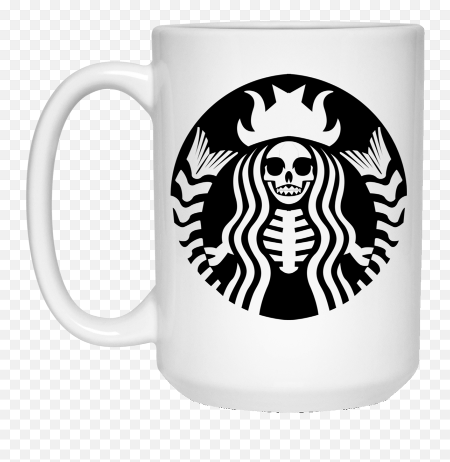 Starbucks Skeleton Logo Halloween Mugs - Scary Starbucks Logo Emoji,Starbucks Logo Size