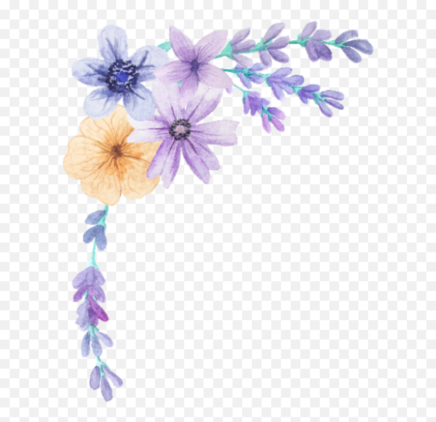 Bloom Frame Flower Border Flowers White Bouquet Multipl - Flowers Frame Purple Png Emoji,Purple Flower Transparent