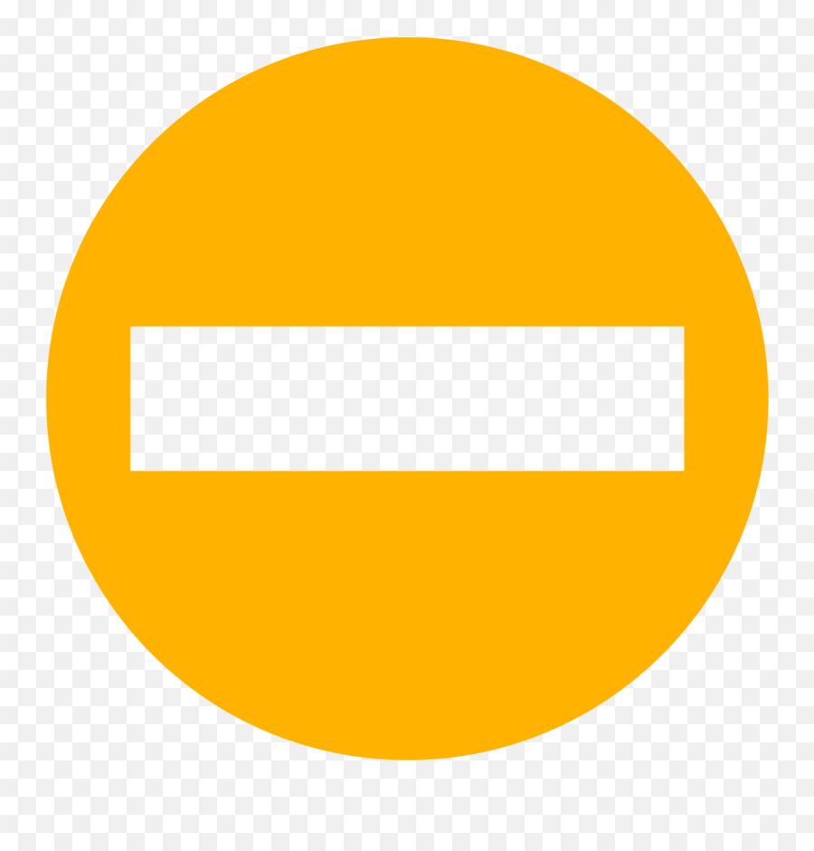 Eo Circle Amber No - Orange No Entry Sign Emoji,No Circle Png