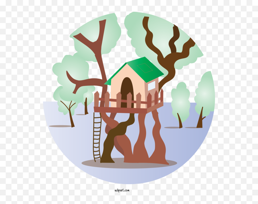 Buildings Tree House Cartoon Drawing For House - House Emoji,House Transparent Background
