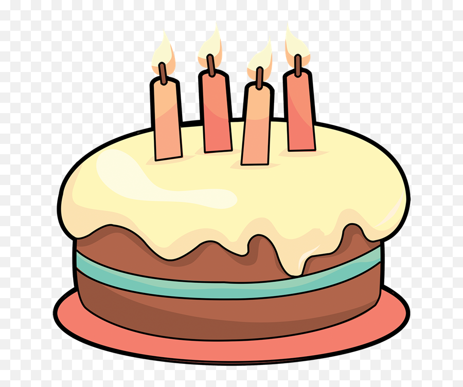 Art Cake Birthday Cake Clipart 4 Cakes - Cartoon Cake Images Hd Emoji,Cake Clipart