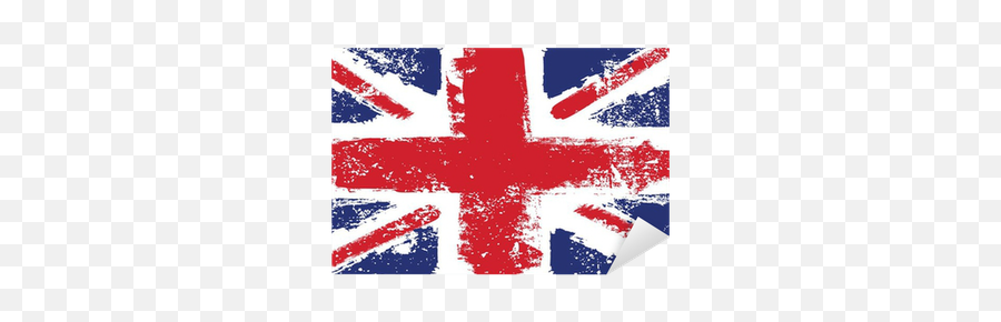 British Flag Grunge White Vector Sticker U2022 Pixers - We Live Emoji,Grunge Cross Png
