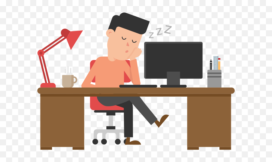 Fileman Sleeping At His Desk Cartoon Vectorsvg - Wikimedia Emoji,Computer Desk Png