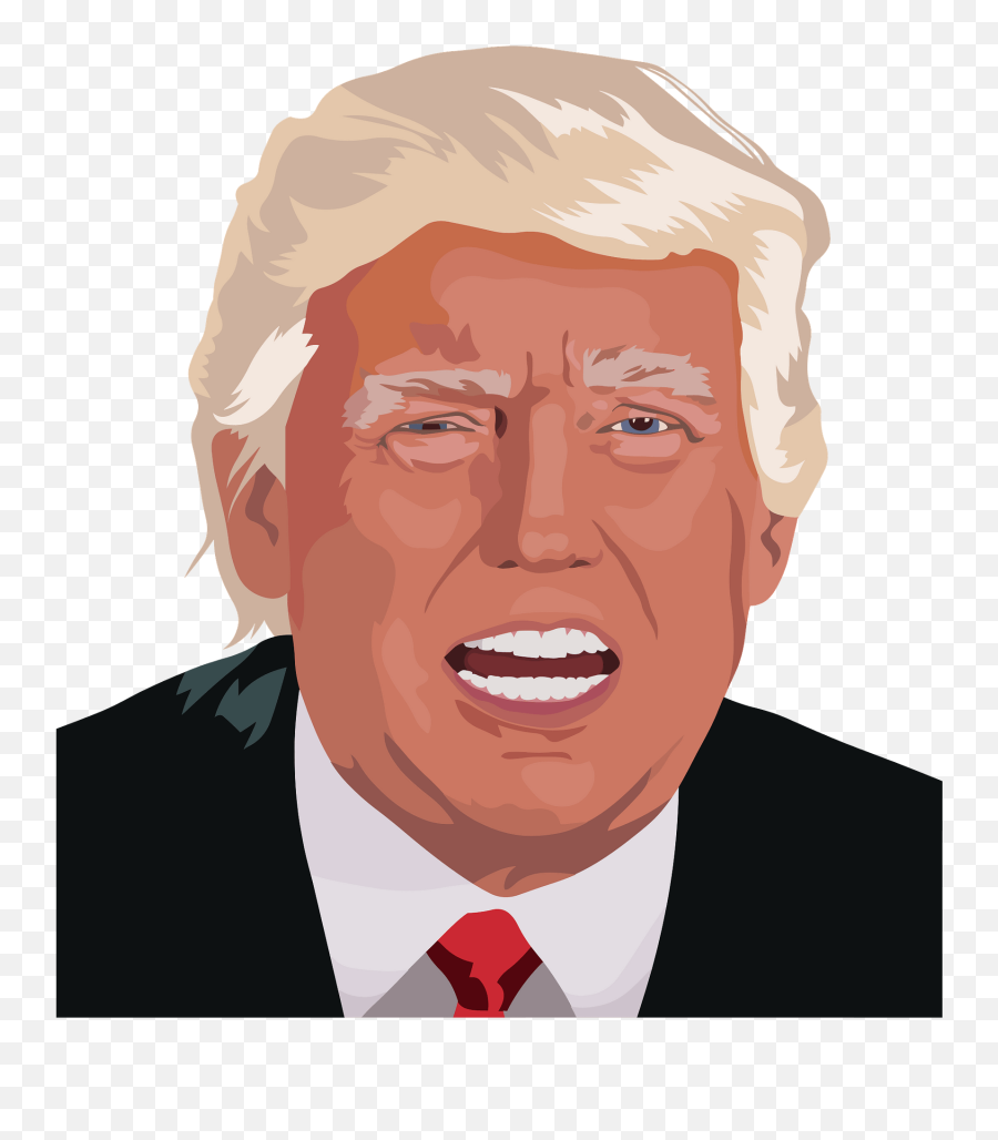 Trump Portrait Clipart - Donald Trump Animado Png Emoji,Trump Clipart