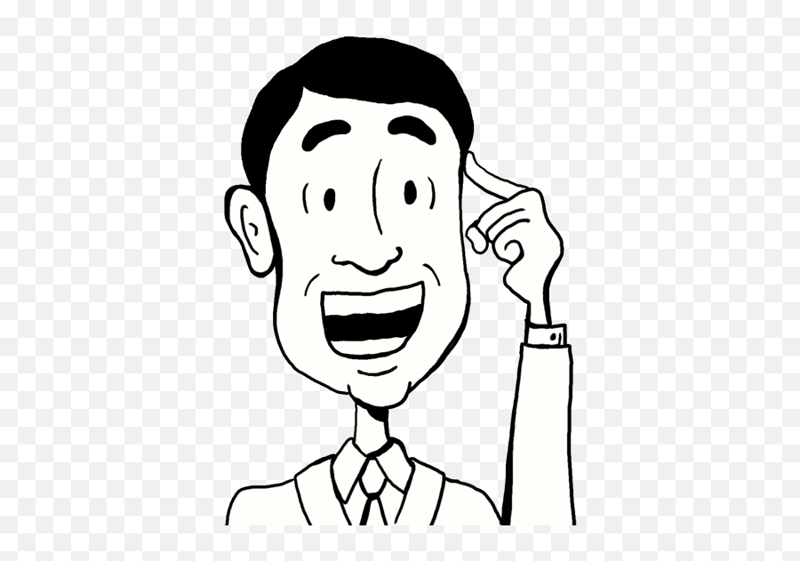 Download Man Thinking Clipart Png - Cartoon Person Thinking Clip Art Person Thinking Transparent Png Emoji,Thinking Clipart