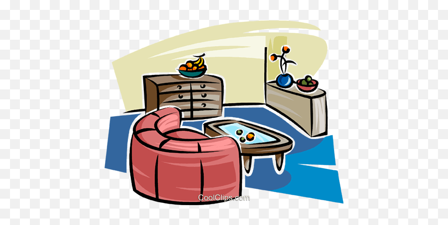 Living Room Furniture Royalty Free - Furniture Style Emoji,Living Room Clipart