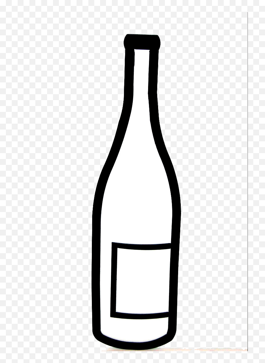 Red Wine - Outline Wine Bottle Clipart Emoji,Wine Bottle Clipart