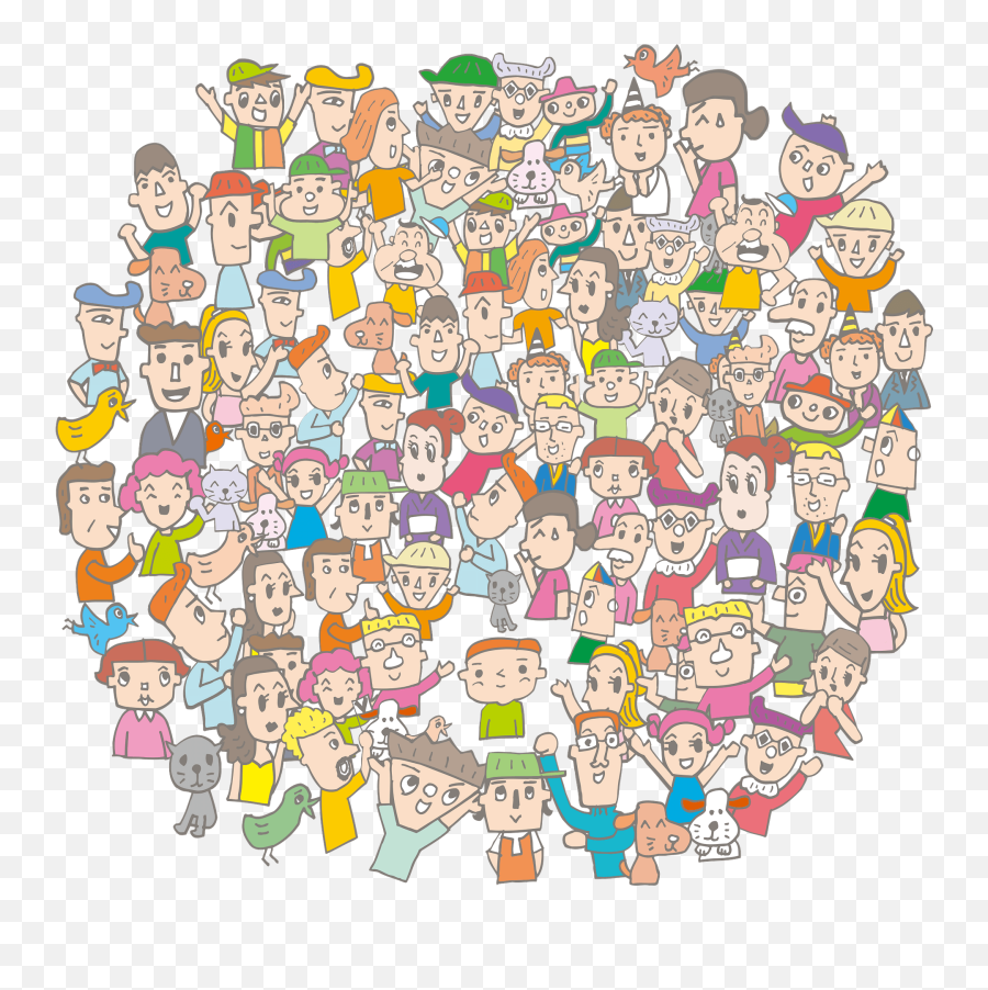 Crowd Of People Clipart Free Download Transparent Png - Clipart People Croud Emoji,Crowd Clipart