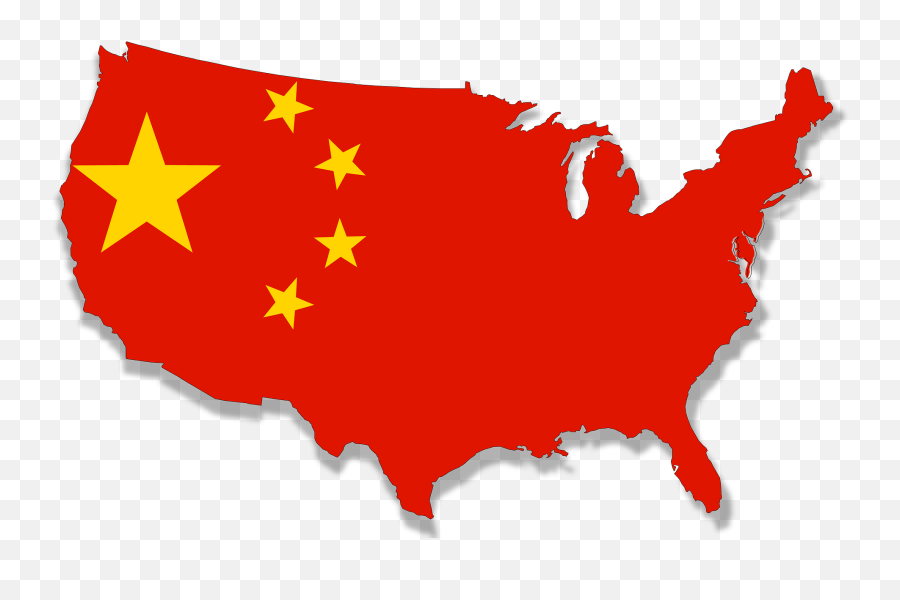 Us China Flag Map Clipart Free Download Transparent Png - China Png Emoji,Usa Flag Clipart