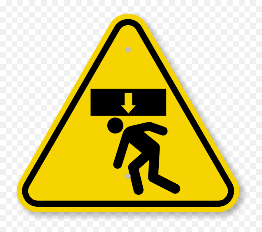 Iso Body Crush Force From Above Sign - Crush Hazard Emoji,Warning Logo