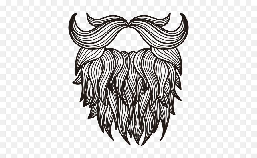 Illustrated Hipster Moustache Beard - Transparent Png U0026 Svg Barba E Bigode Png Emoji,Beard Png