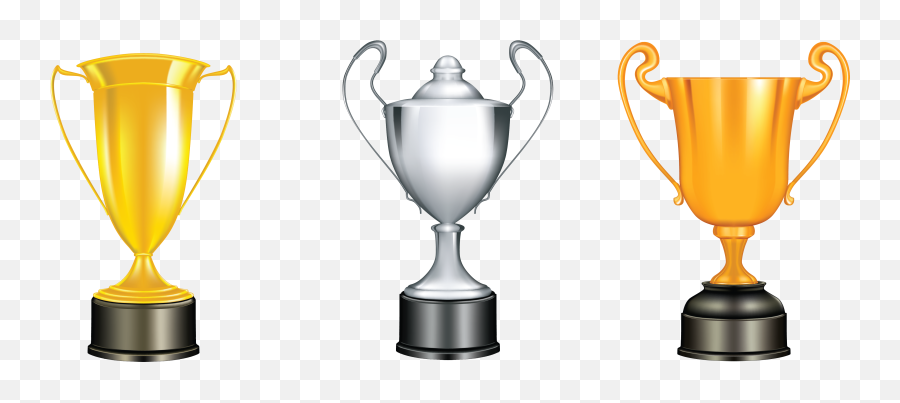 Download Black And White Trophy Clipart - Transparent Background Gold Silver Bronze Trophy Emoji,Trophy Clipart