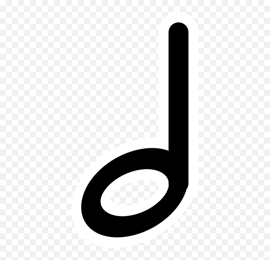 Half Note Music Png - Half Note Symbol No Background Emoji,Music Note Transparent