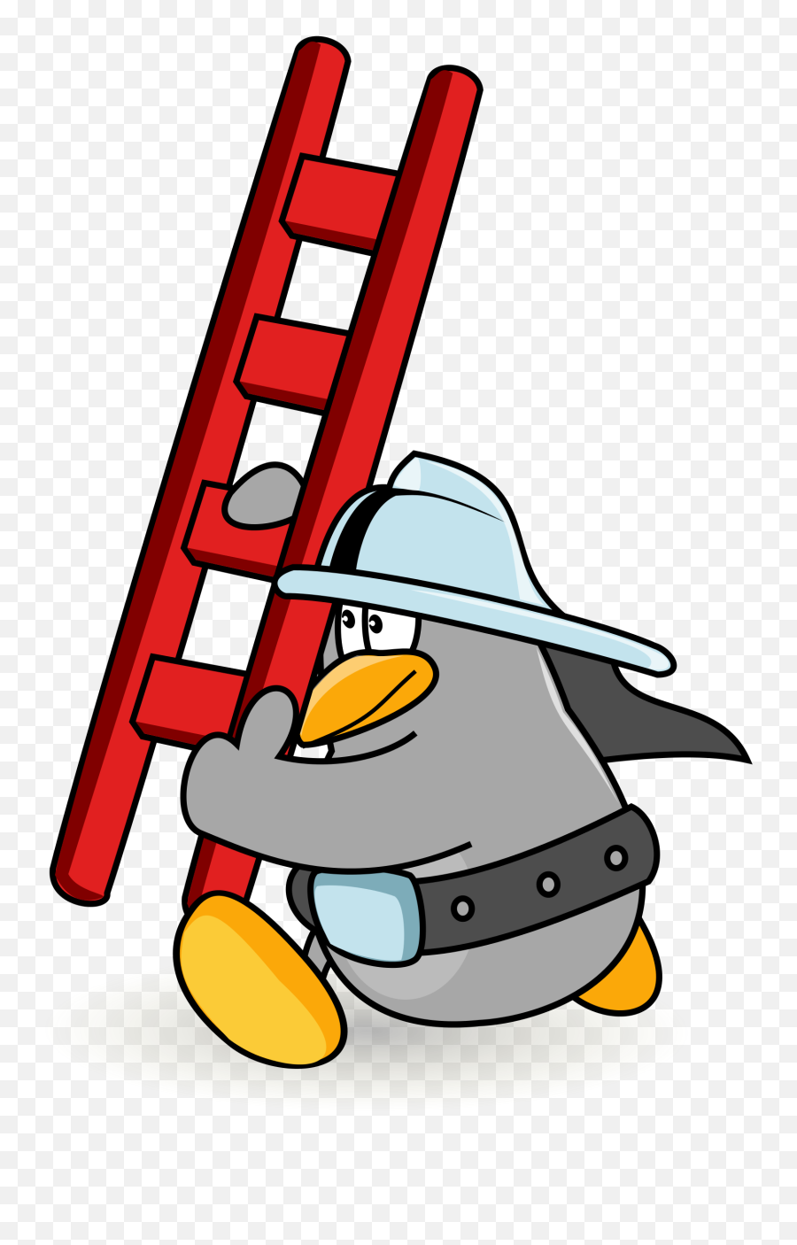 Climbing Ladder Png - Firefighter Cartoon Ladder Clipart Climbing Ladder Image Png Emoji,Firefighter Clipart