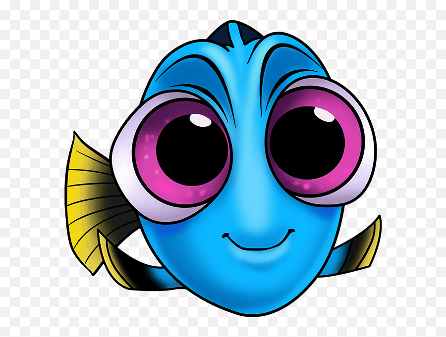 How To Draw Baby Dory From Finding Dory - Baby Dory Drawing Baby Dory Drawing Emoji,Dory Clipart