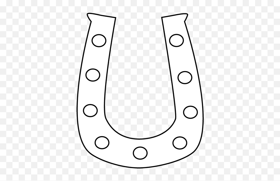 Horse Shoe Horseshoe Clip Art - White Horseshoe Black Background Emoji,Horseshoe Clipart
