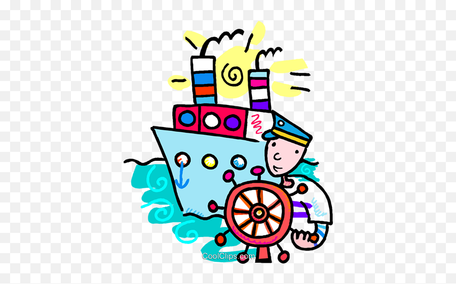 Captain With His Ship Royalty Free Vector Clip Art Emoji,Captain Clipart