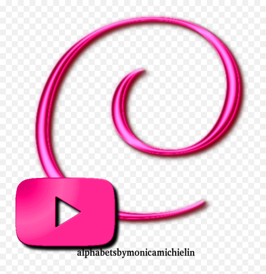 Monica Michielin Alphabets Pink Youtube Logo Alphabet And Emoji,Pink Youtube Logo