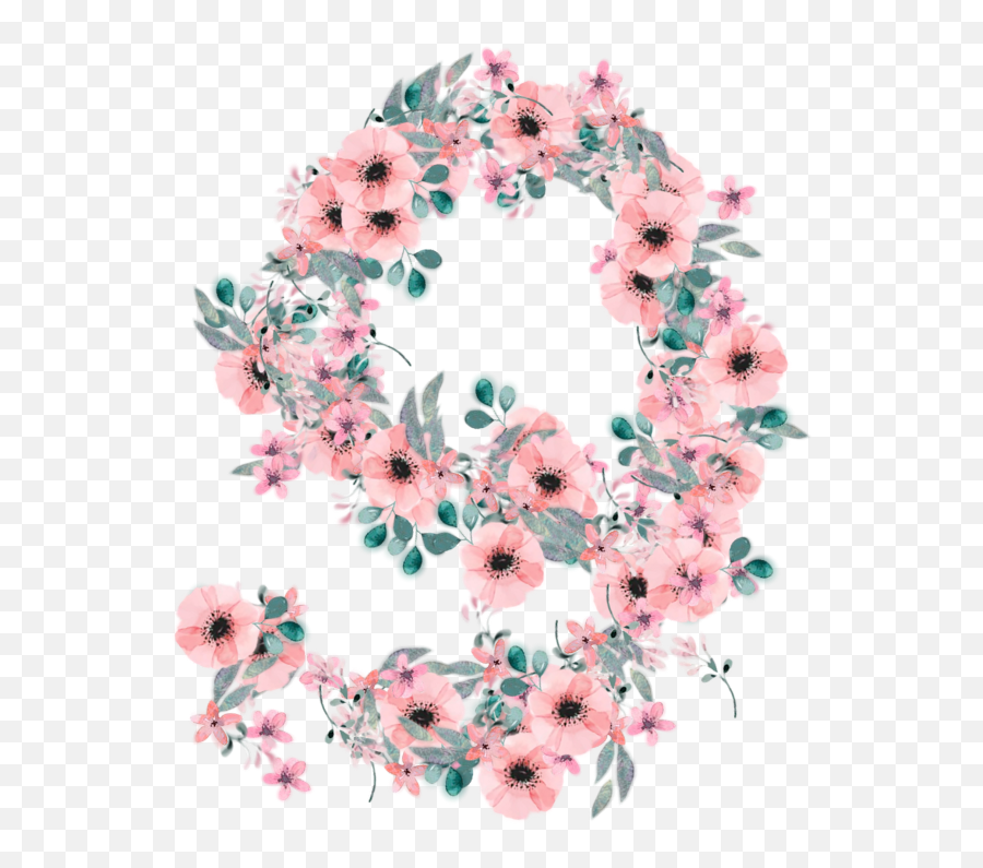 Download Floral Number Download Hq Hq Png Image Freepngimg Emoji,Transparent Floral Pattern