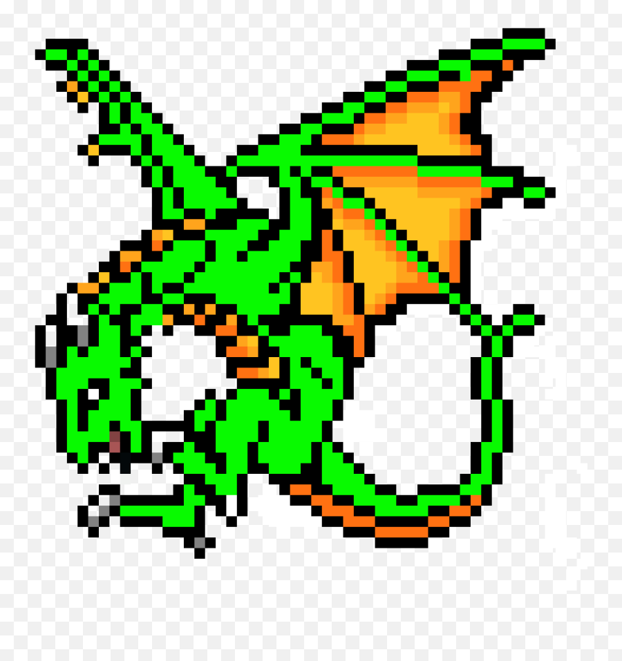 Download Green Dragon - No Copyright Pixel Art Full Size Pixel Art Senza Copyright Emoji,No Png