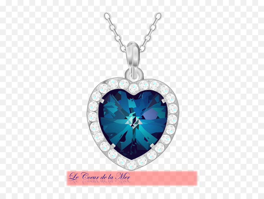 Diamond Necklace Clipart - Heart Of The Ocean Clip Art Emoji,Necklace Clipart