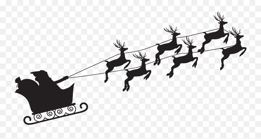 Santa Claus Sleigh Transparent - Santa Claus Claus Reindeer Clipart Christmas Emoji,Reindeer Clipart