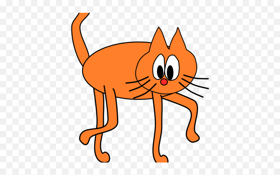 Tiptoe Clipart Math - Orange Cat Clipart Transparent Orange Cat Clipart Emoji,Cat Clipart