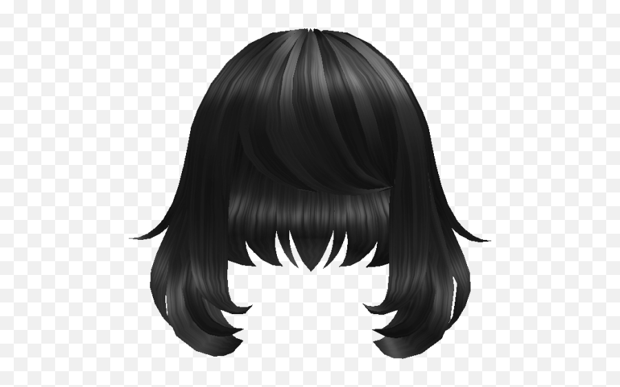 Catalogshort Black Fluffy Hair Roblox Wikia Fandom - Brown Roblox Hair Emoji,Girl Hair Png