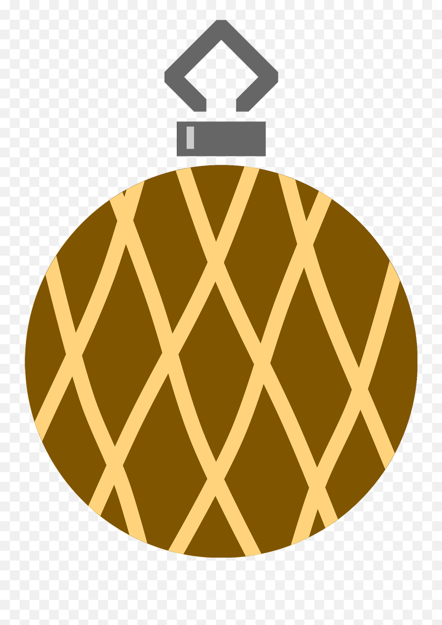 Simple Brown With Crosshatch Pattern Christmas Ornament - Silueta Bola Navidad Png Emoji,Christmas Bulb Clipart