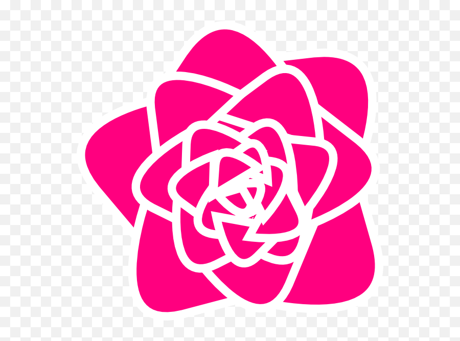 Hot Pink Rose Clipart Png - Hot Pink Rose Clip Art Emoji,Pink Rose Clipart