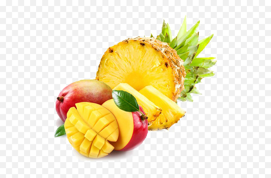 Download Hd Sliced Pineapple Png Image - Pineapple And Mango Fresh Mango Emoji,Pineapple Png