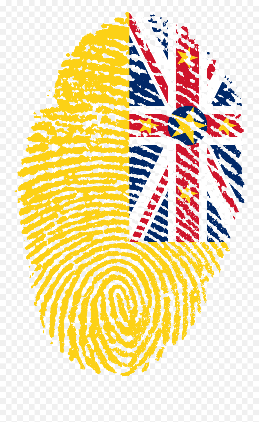 Niue Flag In A Shape Of The Fingerprint Emoji,Fingerprint Clipart