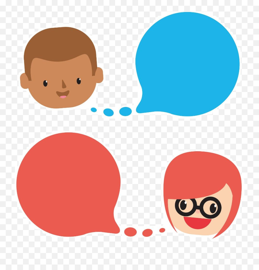 Speech Bubble Talking Clipart - Children Talking With Speech Bubbles Emoji,Thought Bubble Clipart