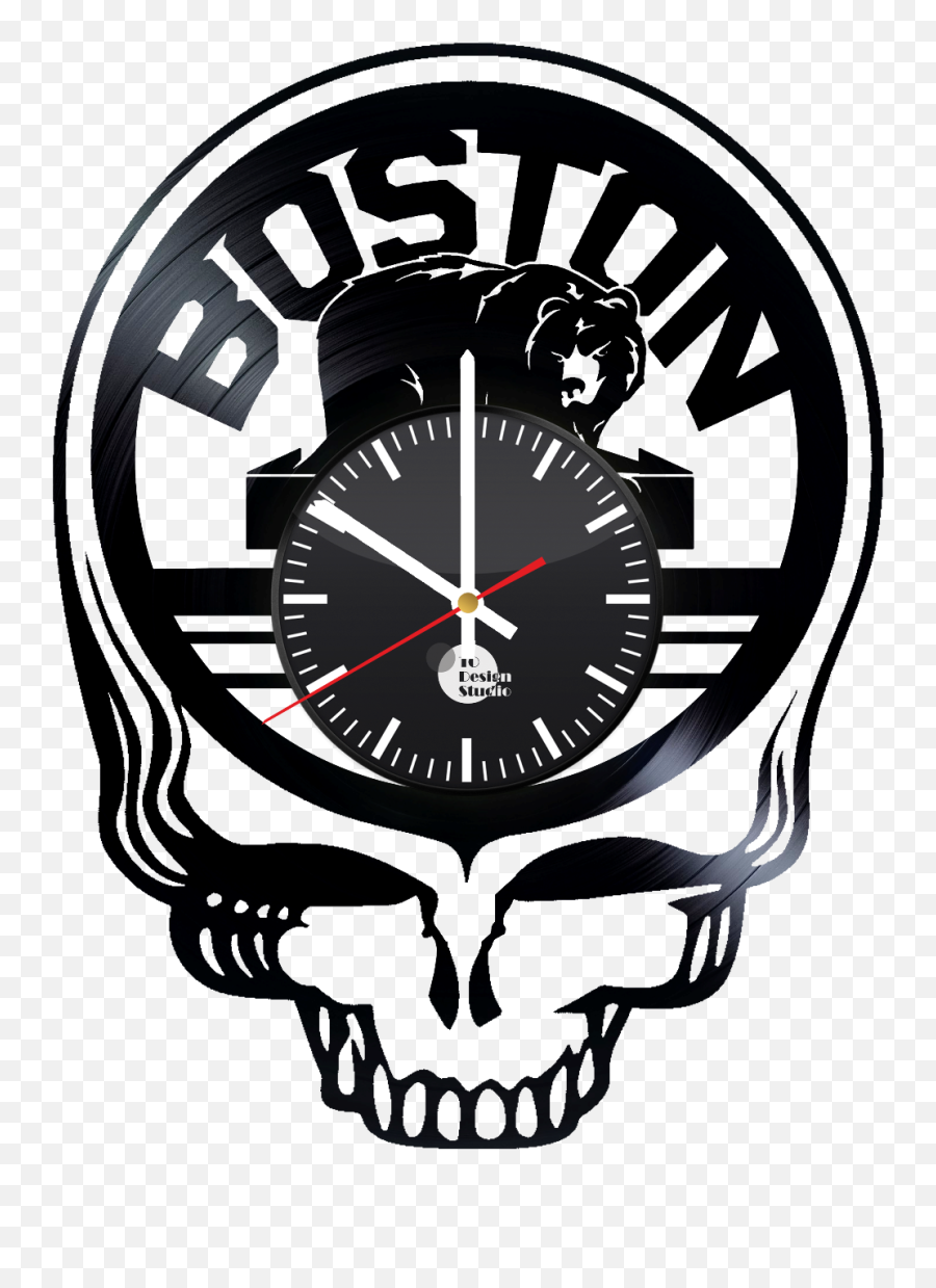 Boston Bruins Symbol Handmade Vinyl Record Wall Clock Fan Gift - Boston Bruins Steal Your Face Emoji,Boston Bruins Logo