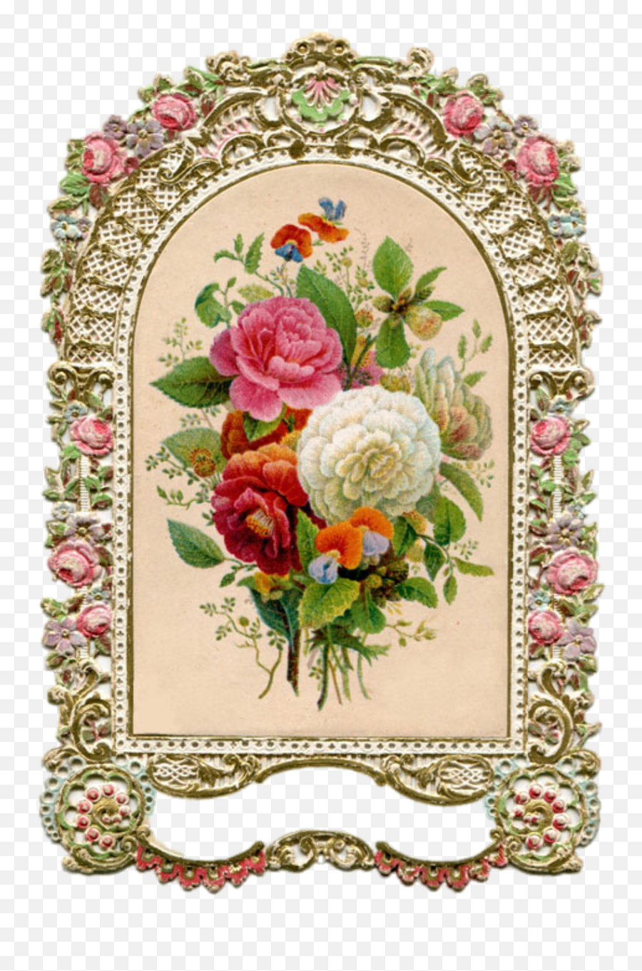 Ornate Vintage Frame Gold Roses Png Picpng Emoji,Vintage Roses Png