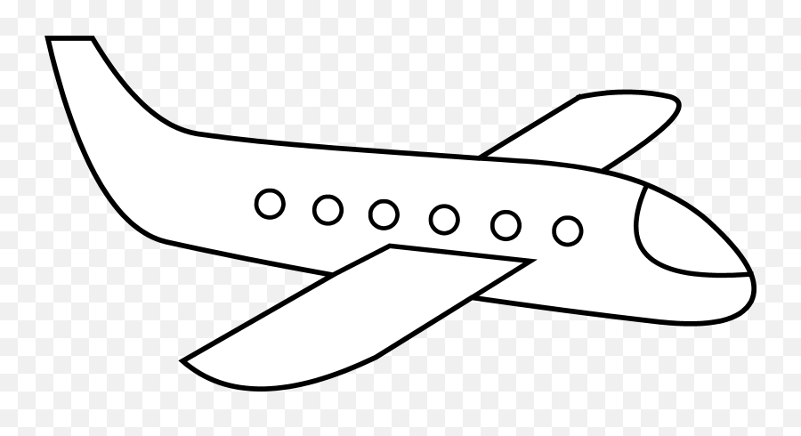 Free Airplane Clip Art Acoloring - Cartoon Simple Airplane Clipart Emoji,Airplane Clipart