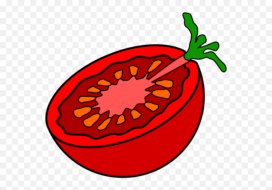 Cut Tomato Clip Art At Clker - Cut Tomato Clipart Emoji,Tomato Clipart