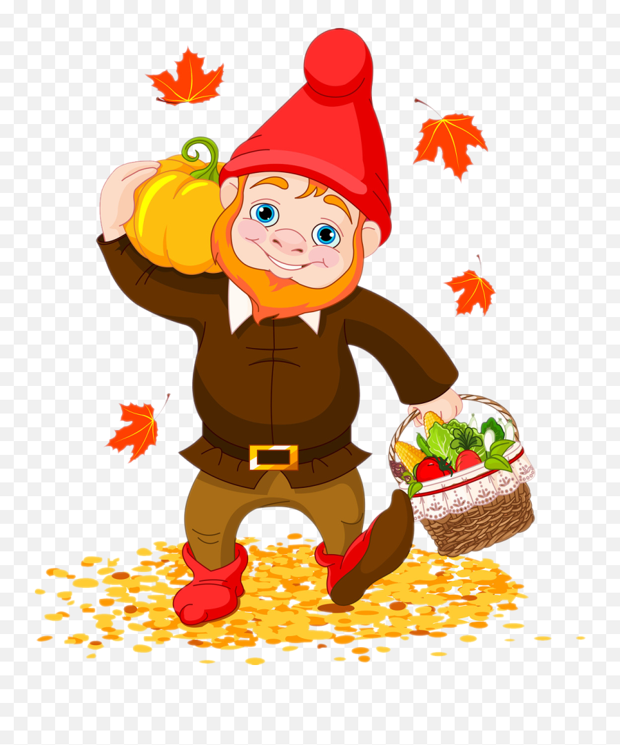 Free Vector Garden Gnome Transparent - Garden Gnome With Red Hair Emoji,Gnome Clipart