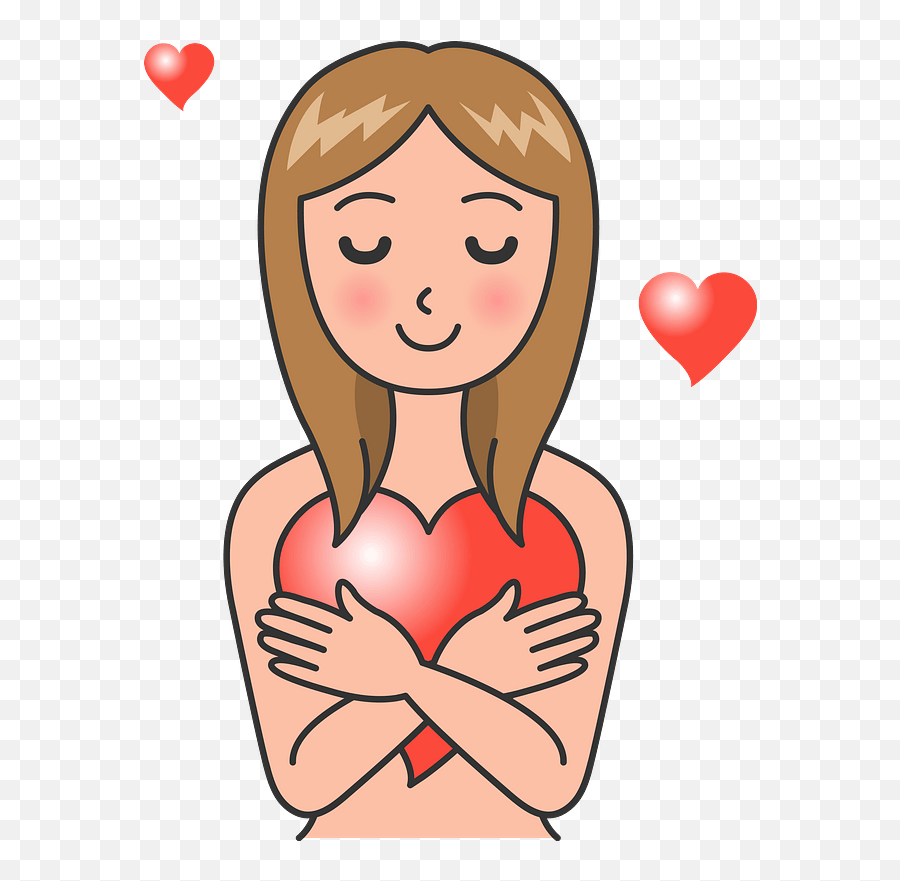 Woman Is Holding A Heart Clipart Free Download Transparent Emoji,Hearts Clipart Png