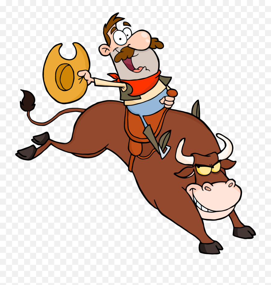 Bull Riding Clipart - Rodeo Clip Art Emoji,Bull Clipart