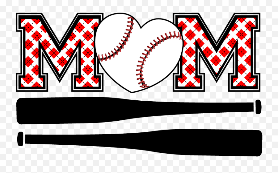 Graphic Freeuse Library Softball Custom Transfers Sew - Mom With Baseball Heart Emoji,Softball Clipart