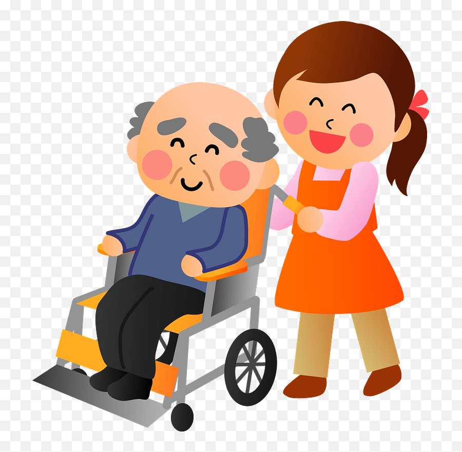 Nursing Care For An Elderly Man Clipart Free Download - Caring For The Elderly Clipart Emoji,Nursing Clipart