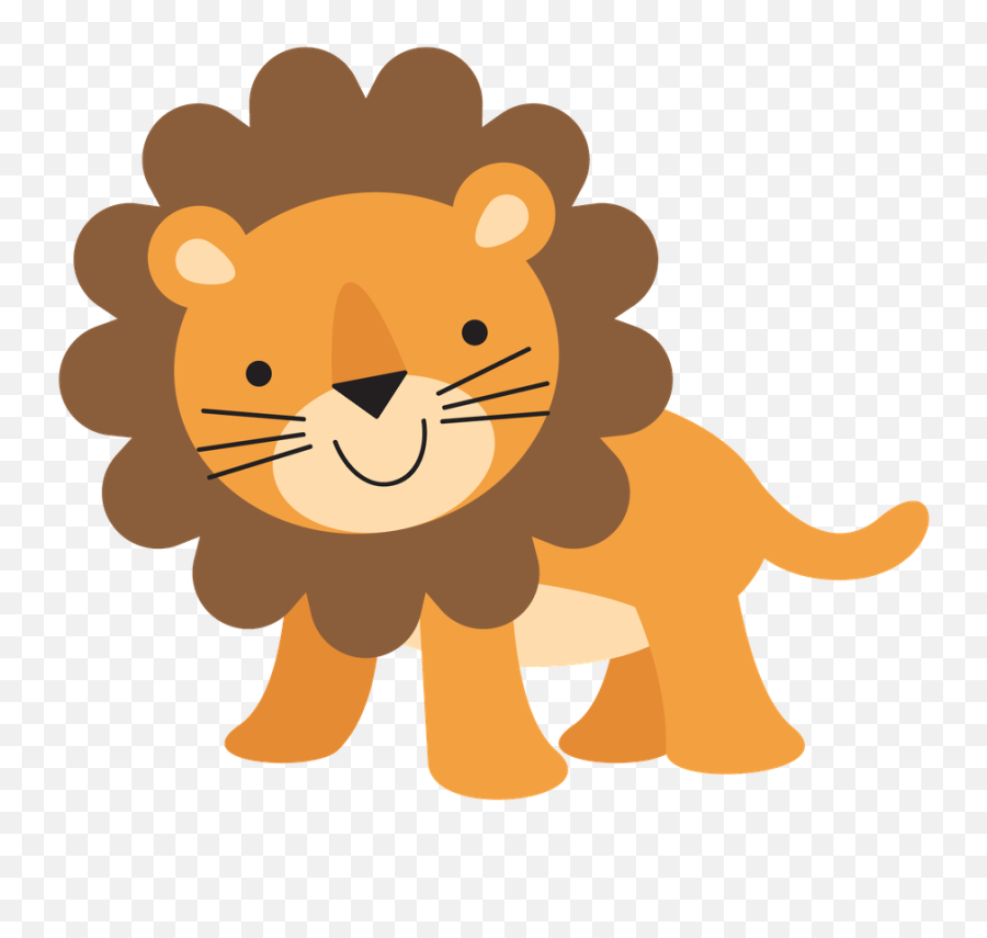 Free Baby Safari Cliparts Download - Cartoon Jungle Animals Lion Emoji,Safari Clipart