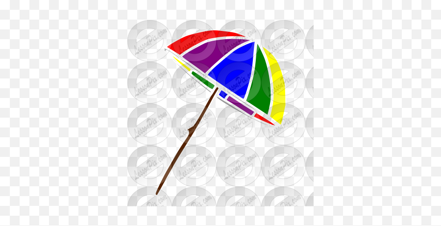 Rainbow Beach Umbrella Stencil For Classroom Therapy Use - Triangle Emoji,Beach Umbrella Clipart