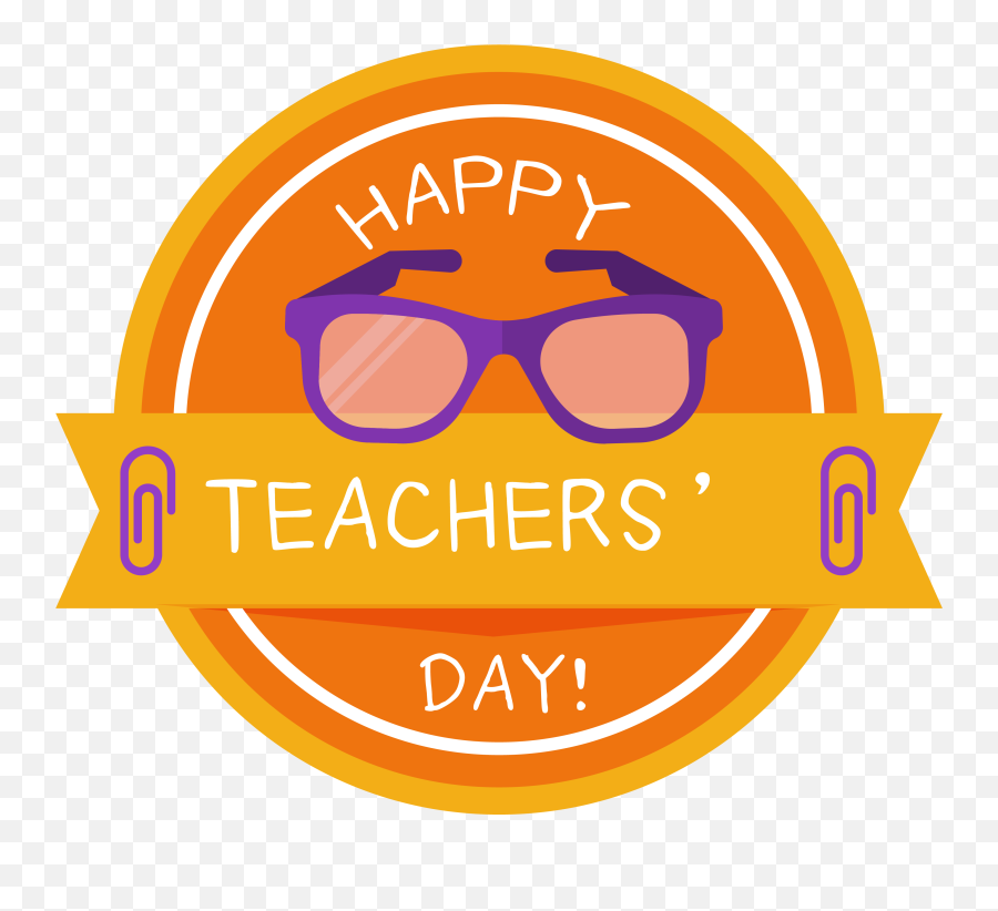 Goggles Clipart Teacher - Happy Teacher Day Logo Emoji,Goggles Clipart