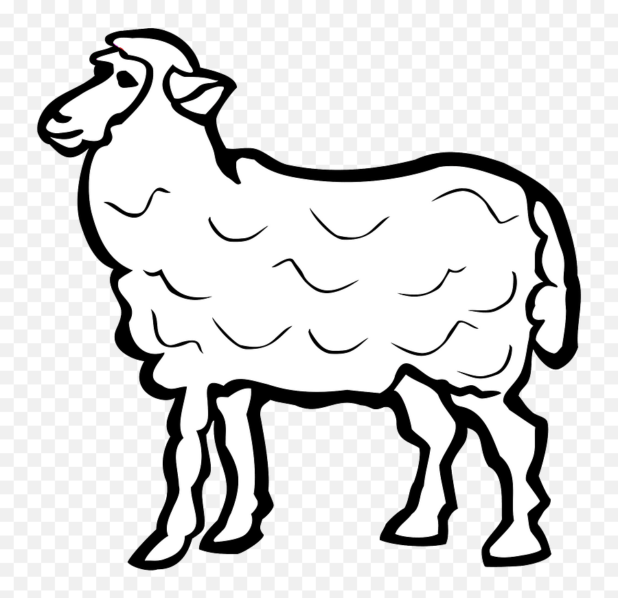 Sheep - Sheep Emoji,Farm Animals Clipart Black And White